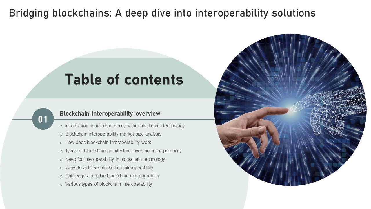 Table Of Contents For Bridging Blockchains A Deep Dive Into Interoperability Solutions BCT SS V