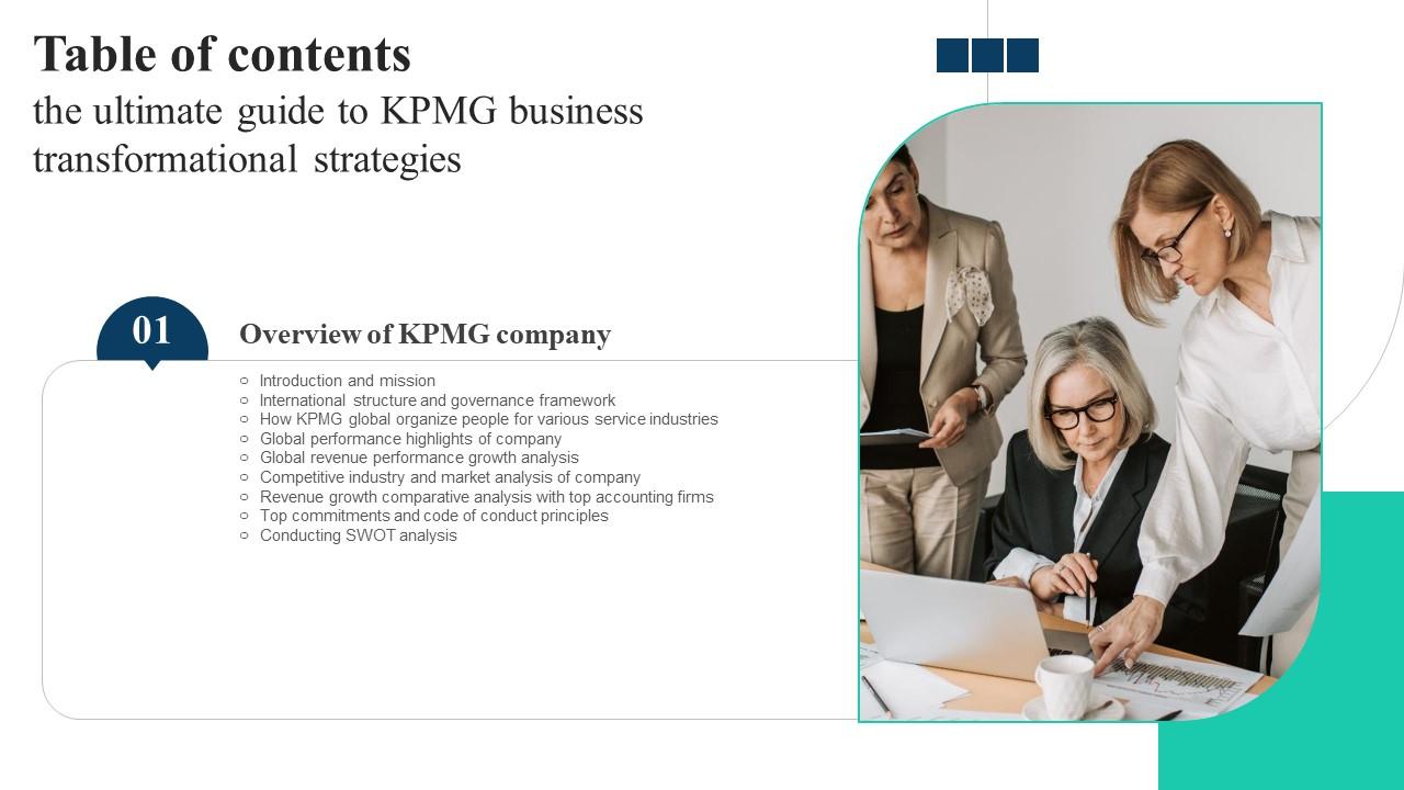 Table Of Contents For The Ultimate Guide To KPMG Business Transformational Strategy SS V