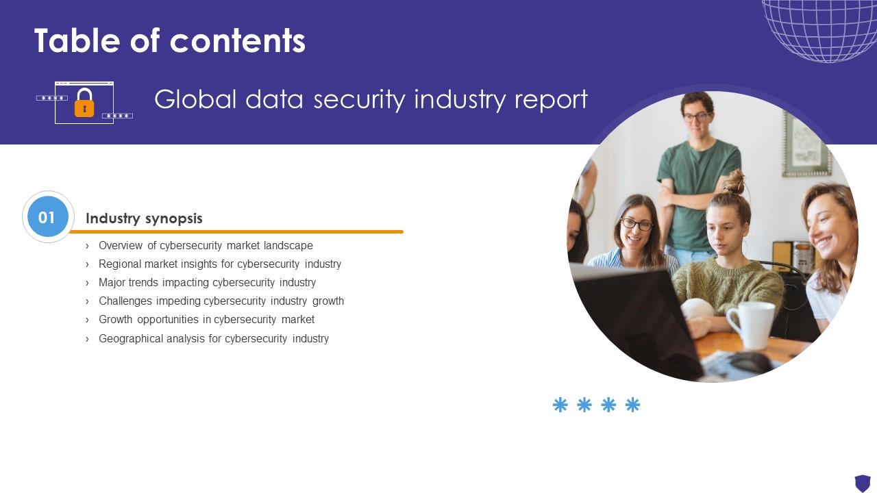 Table Of Contents Global Data Security Industry Report IR SS V