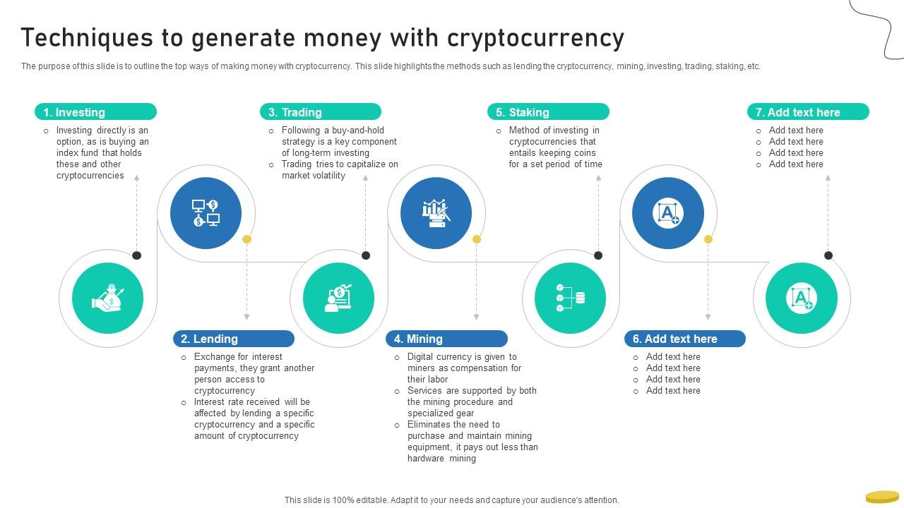 Techniques To Generate Money With Cryptocurrency Cryptocurrency Management With Blockchain