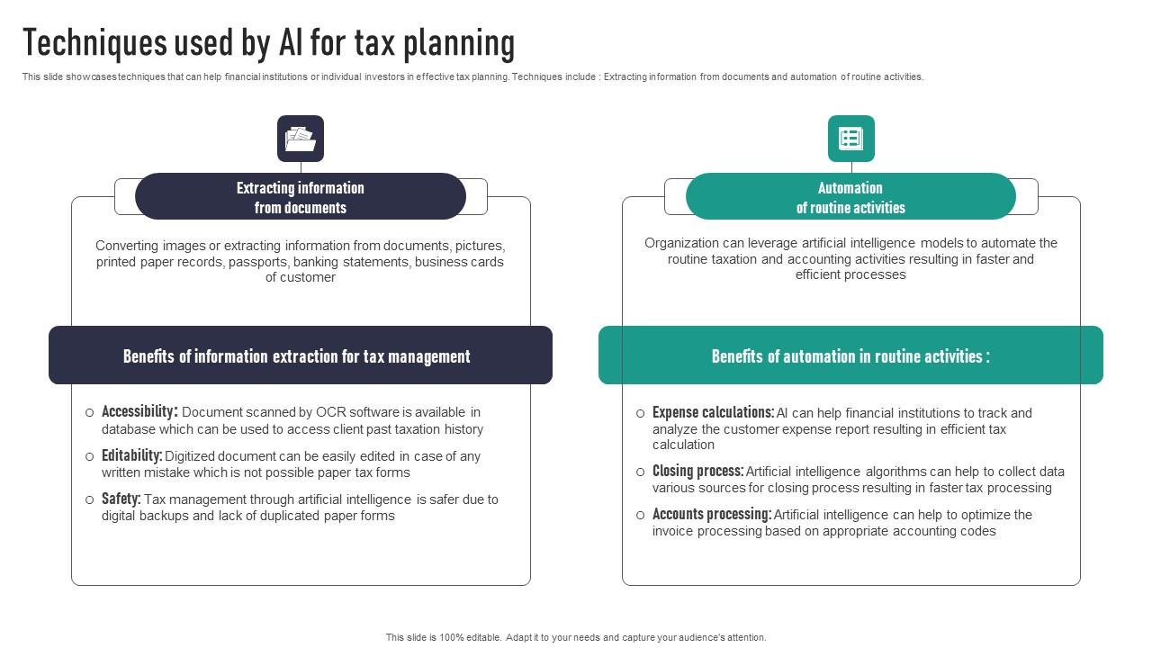 Techniques Used By AI For Tax Planning Pictures Pdf