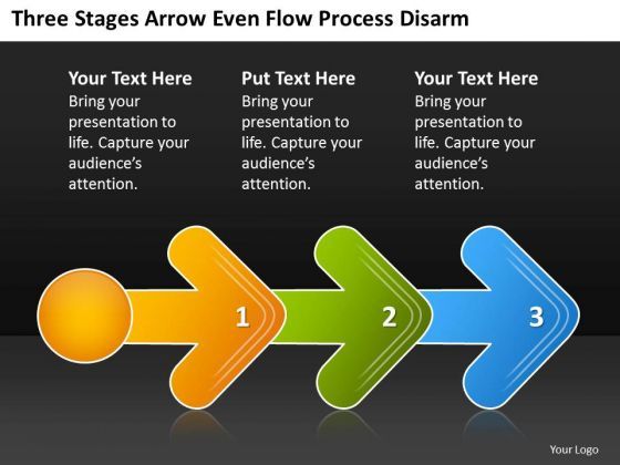 three_stages_arrow_even_flow_process_digarm_po_chart_powerpoint_slides_1.jpg
