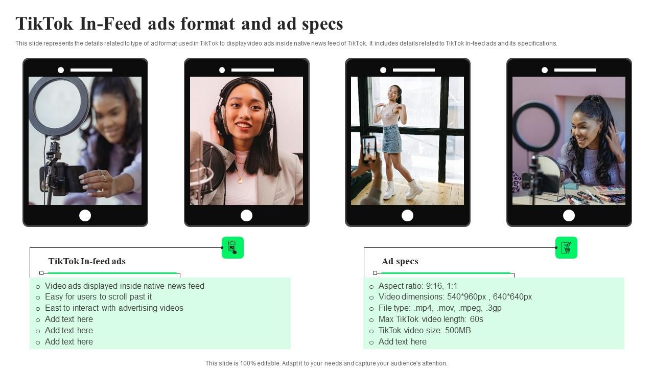 TikTok In Feed Ads Format And Ad Specs TikTok Advertising Strategies To Provide Effective Demonstration Pdf
