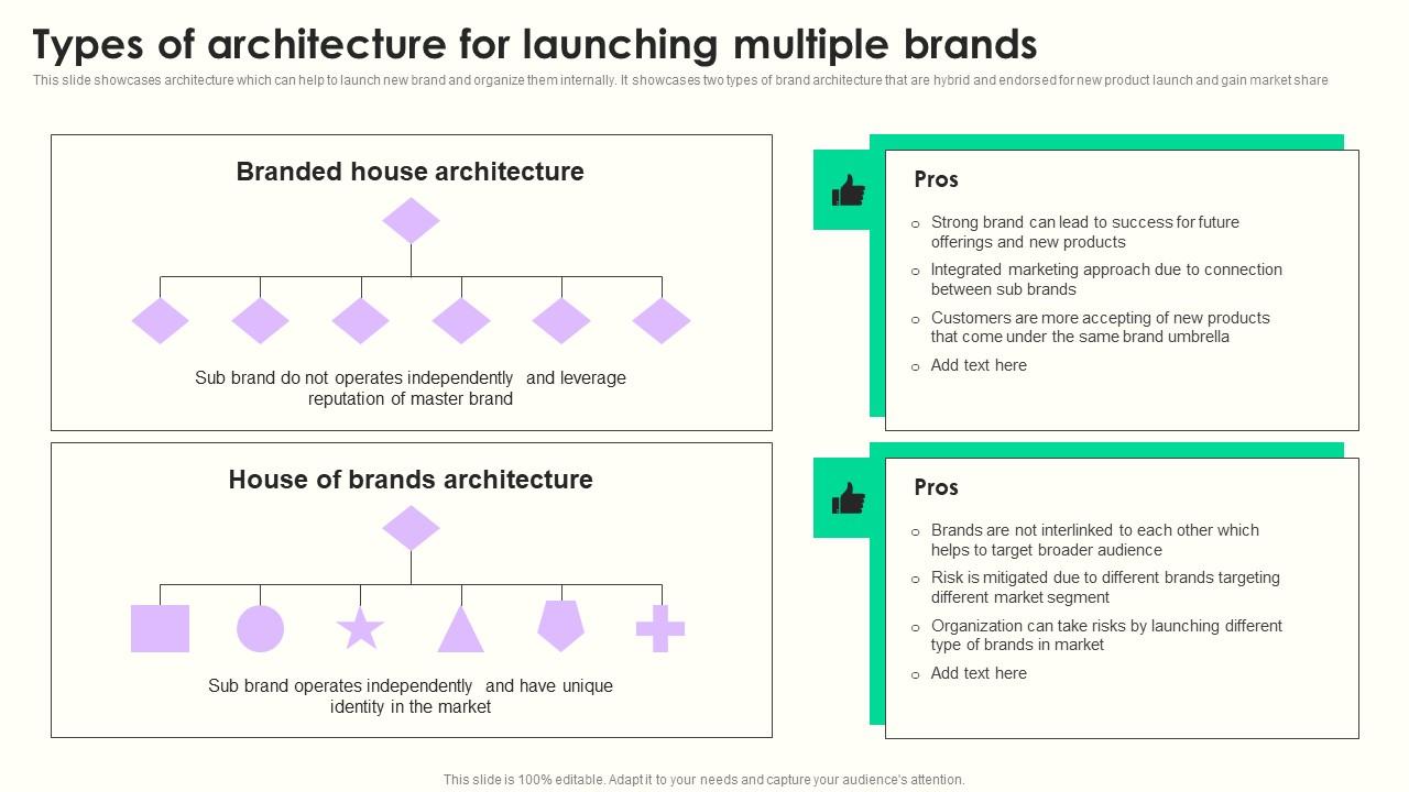 Types Of Architecture Launching Maximizing Sales Via Online Brand Marketing Strategies Template Pdf