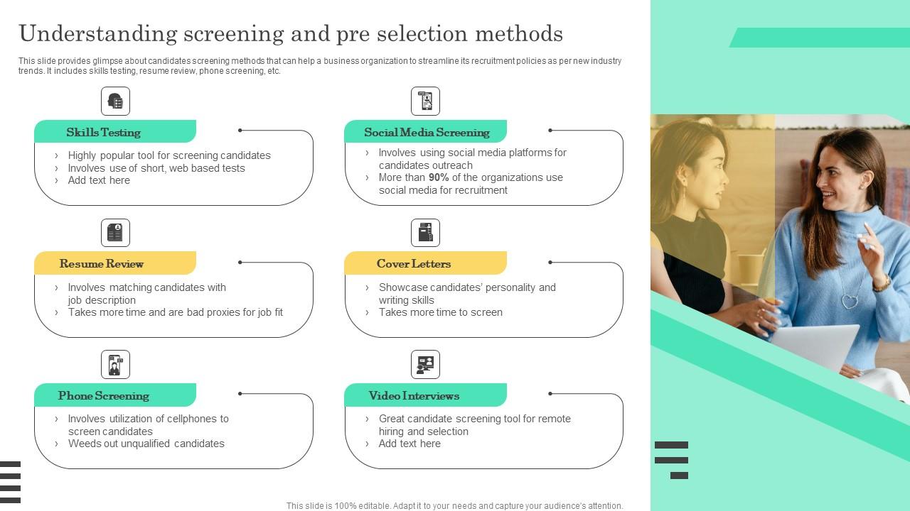 Understanding Screening And Pre Implementable Hiring And Selection Clipart Pdf