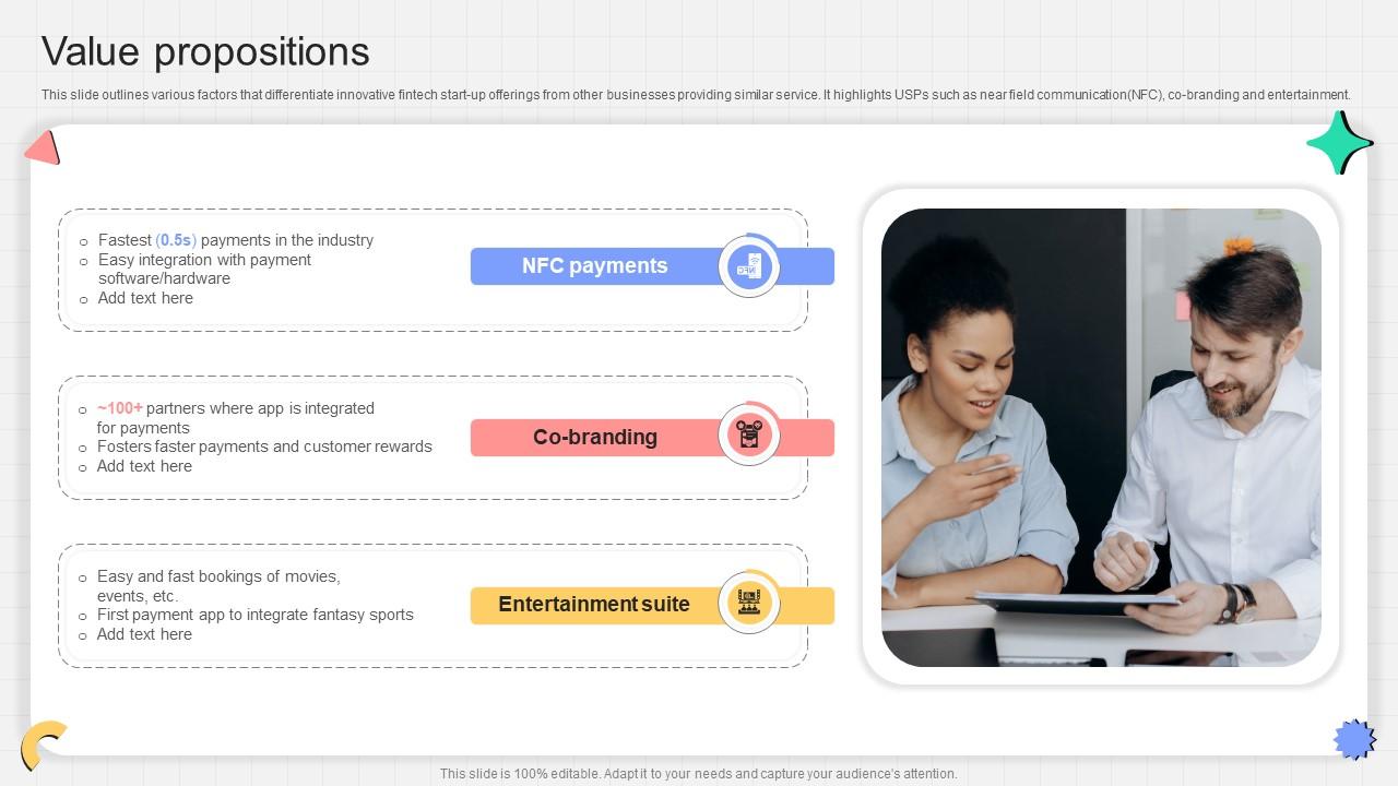 Value Propositions P2p Payment Startup Go To Market Strategy GTM SS V