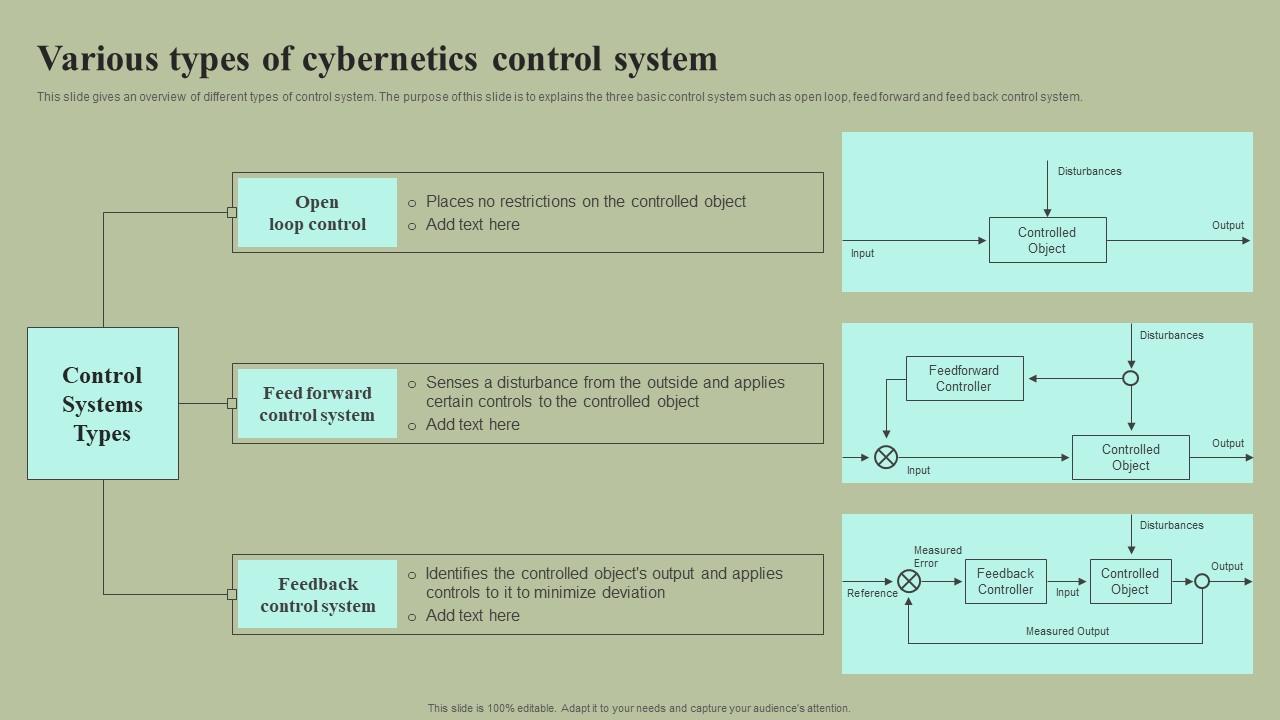 Various Types Of Cybernetics Control System Cybernetic Integration Sample Pdf