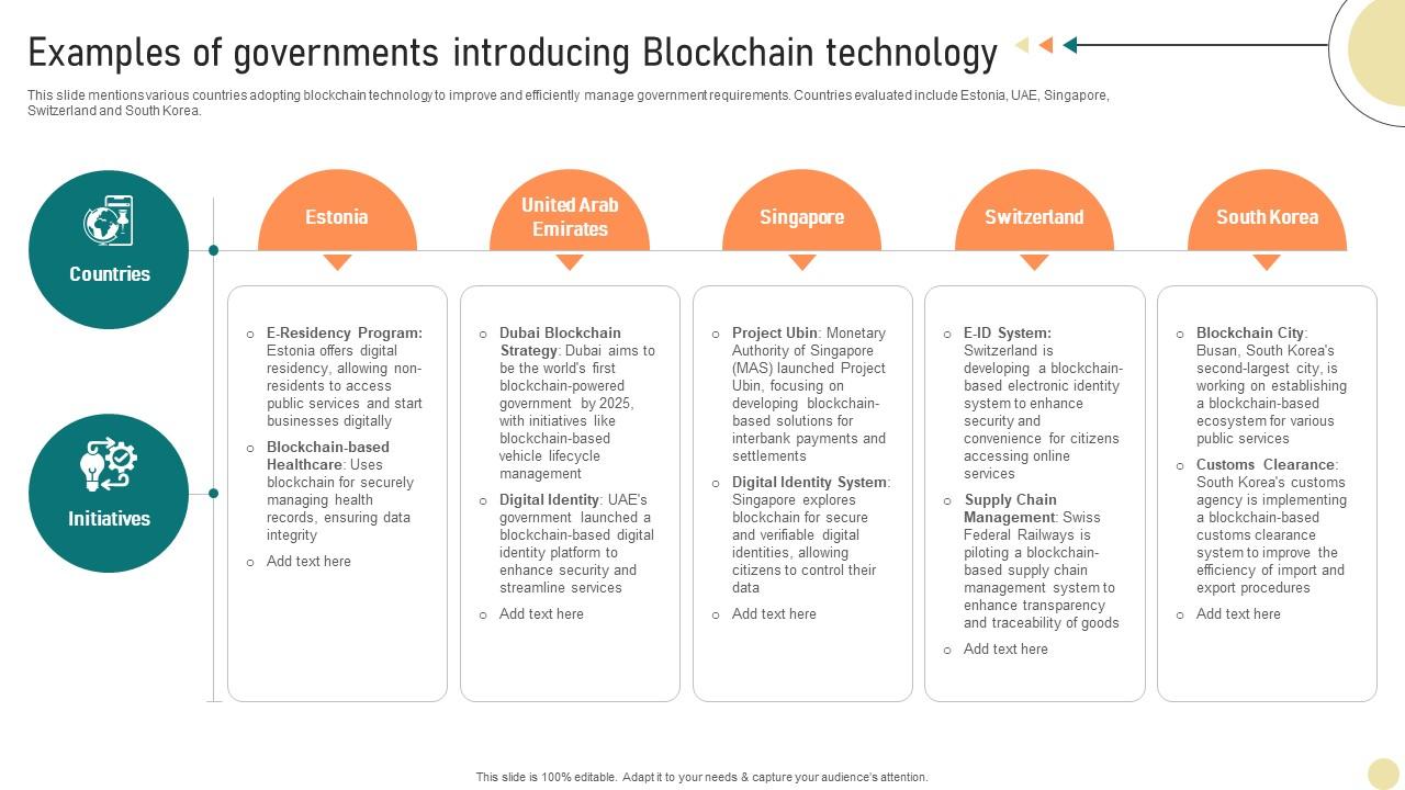 Visionary Guide To Blockchain Examples Of Governments Introducing Blockchain BCT SS V