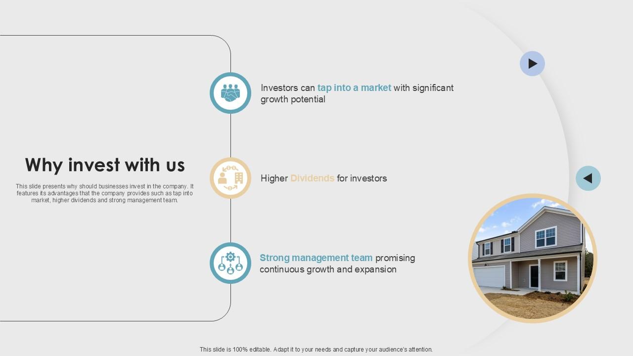 Why Invest With Us Property Listings Platform Pitch Deck PPT Sample