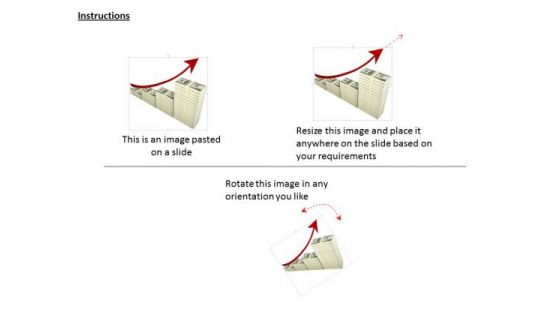 0814 Bargraph Of Dollars Bundles With Arrow Graphic Image Graphics For PowerPoint