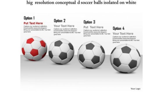 0814 Footballs Image With One Red Football Graphic Image Graphics For PowerPoint