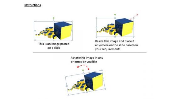 0814 Stock Photo 3d Render Of Cubes On White Background PowerPoint Slide