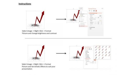 0814 Stock Photo Arrow Coming Out From Broken Surface PowerPoint Slide