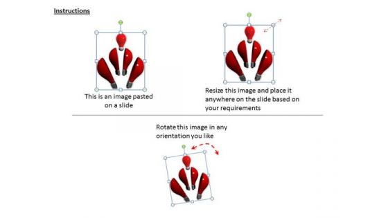 0814 Stock Photo Design Of Red Light Bulb PowerPoint Slide
