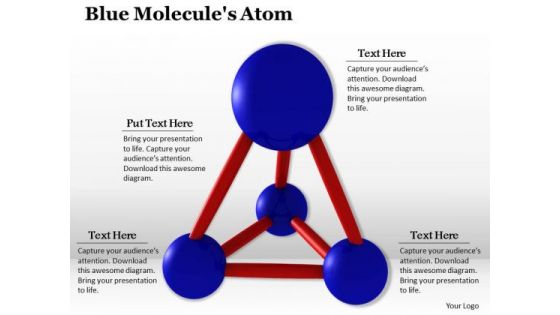 0814 Stock Photo Structure Of Atoms And Molecules PowerPoint Slide