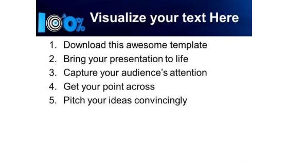 100 Percent Target Success In Achieving Goal PowerPoint Templates Ppt Backgrounds For Slides 0413