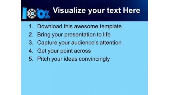 100 Percent Target Success In Achieving Goal PowerPoint Templates Ppt Backgrounds For Slides 0413