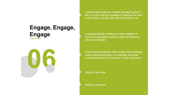 10 Principles In Leading Change Management Ppt PowerPoint Presentation Complete Deck With Slides