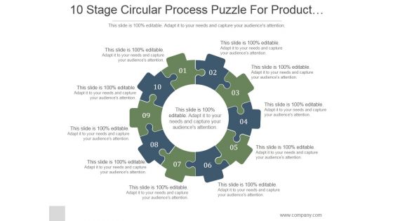 10 Stage Circular Process Puzzle For Product Improvement Ppt PowerPoint Presentation Design Ideas