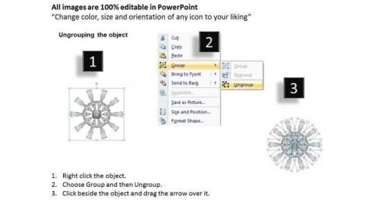 10 Converging Steps Of A Single Process Ppt Cycle Network PowerPoint Templates