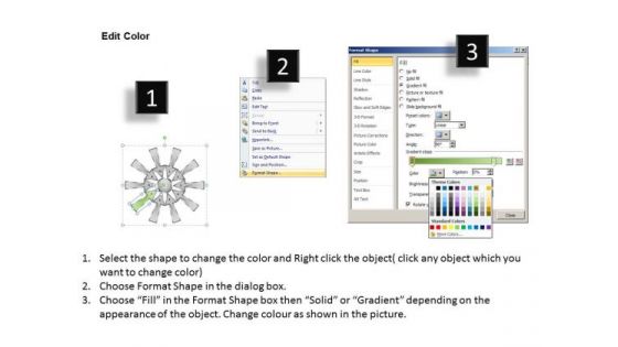 10 Converging Steps Of A Single Process Ppt Relative Circular Arrow Diagram PowerPoint Templates