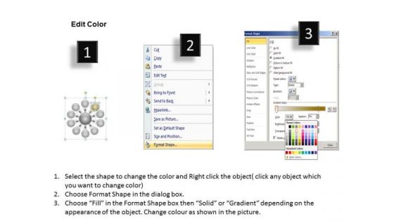 10 Diverging Stages Planning Process Diagram Circular Flow PowerPoint Slides