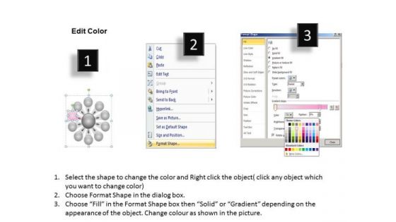 10 Diverging Stages Planning Process Diagram Ppt Circular Flow Network PowerPoint Slides