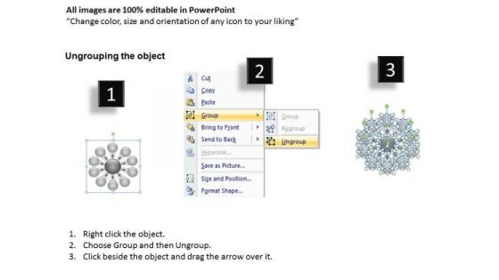 10 Diverging Stages Planning Process Diagram Ppt Circular Flow Spoke Chart PowerPoint Slides
