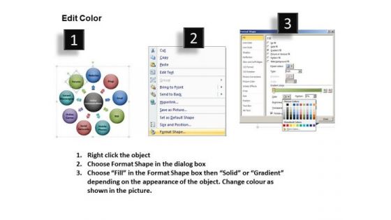 10 Factors Circle Chart PowerPoint Templates Editable Ppt Slides