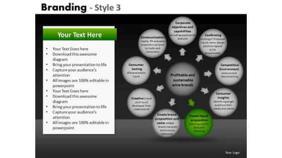 10 Spheres Wheel And Spoke Diagram PowerPoint Slides