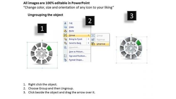 10 Stages Circular Gear Diagram Business Plan Template Download PowerPoint Templates