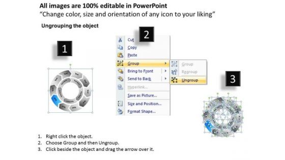 10 Stages Circular Process Flow Diagram Business Plan Review PowerPoint Templates
