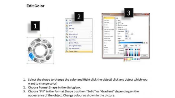 10 Stages Circular Process Flow Diagram Business Plan Review PowerPoint Templates