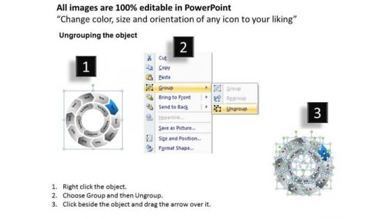 10 Stages Circular Process Flow Diagram Online Business Plan PowerPoint Templates