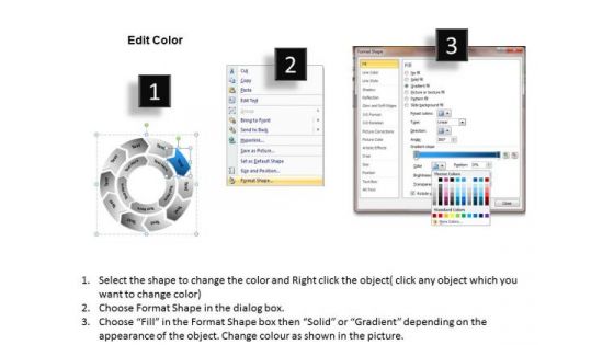 10 Stages Circular Process Flow Diagram Online Business Plan PowerPoint Templates