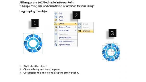 10 Stages Circular Process Flow Diagram Ppt Courier Business Plan PowerPoint Slides