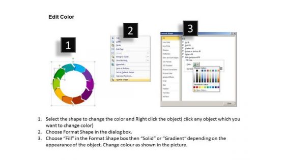 10 Stages Editable Text Cycle Diagram PowerPoint Slides