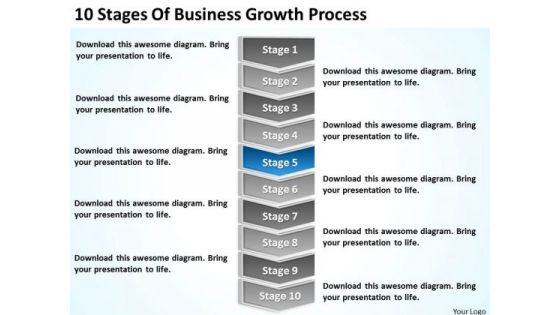 10 Stages Of Business Growth Process Ppt Plan PowerPoint Template