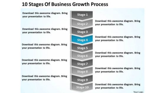 10 Stages Of Business Growth Process Ppt Plan PowerPoint Templates
