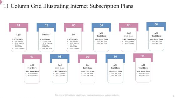 11 Column Grid Ppt PowerPoint Presentation Complete Deck With Slides
