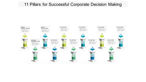 11 Pillars For Successful Corporate Decision Making Ppt PowerPoint Presentation Topics PDF