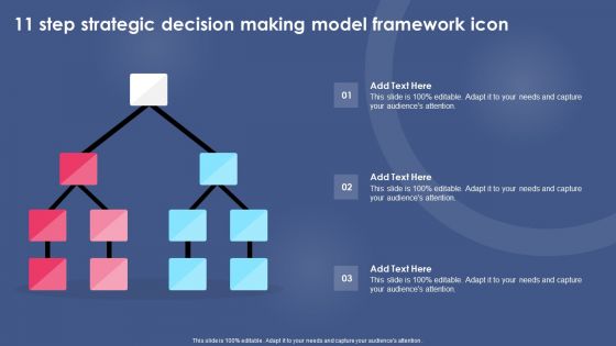 11 Step Strategic Decision Making Model Framework Icon Microsoft PDF