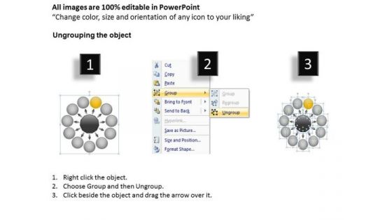 11 Diverging Arrows Multilple Concepts Diagram Pie Network PowerPoint Templates
