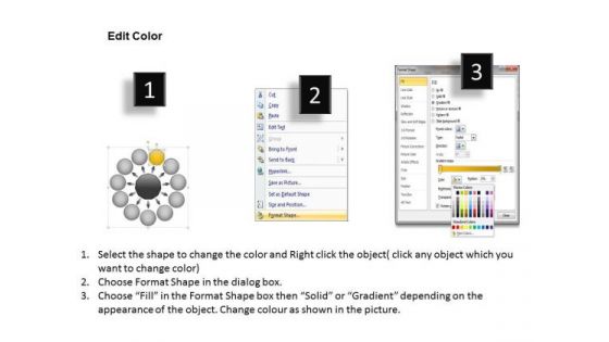 11 Diverging Arrows Multilple Concepts Diagram Pie Network PowerPoint Templates