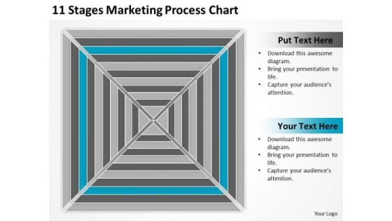 11 Stages Marketing Process Chart Ppt Business Plan PowerPoint Slides