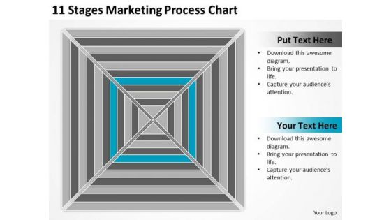 11 Stages Marketing Process Chart Ppt Business Plans Template PowerPoint Slides