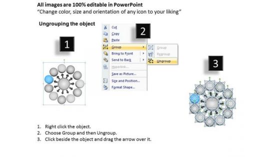 11 Stages Of Single Process Relative Circular Flow Arrow Diagram PowerPoint Slides