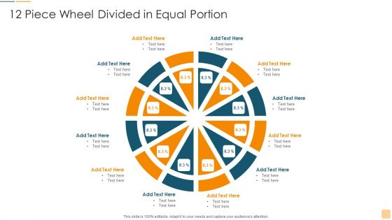 12 Piece Wheel Divided In Equal Portion Ppt Ideas Example PDF