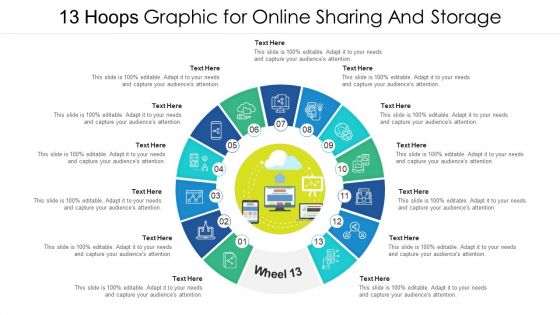 13 Hoops Graphic For Online Sharing And Storage Ppt PowerPoint Presentation Gallery Graphics Pictures PDF