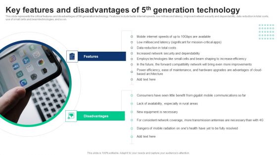 1G To 5G Cellular Key Features And Disadvantages Of 5Th Generation Technology Guidelines PDF